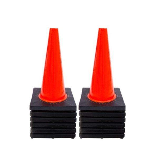 Soft PVC Traffic Safety Cone with Black Base