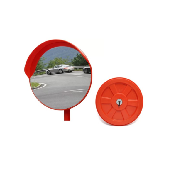 Highly Visible Road Convex Mirror for Traffic Safety Warning