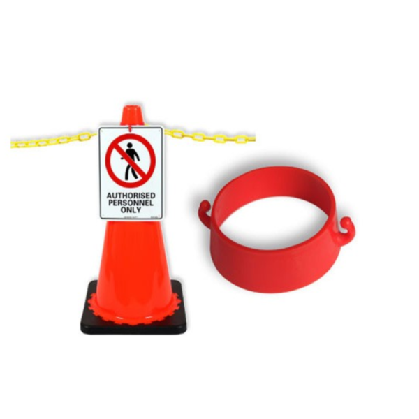 Plastic Ring Hook for the Road Cone Product Specification Top Diameter: 83mm Bottom Diameter: 93mm Weight: 0.02kgs Material: PE Color: Red