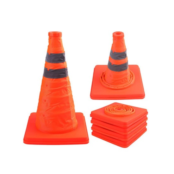 Reflective Collapsible Road Safety Cone with PP Base